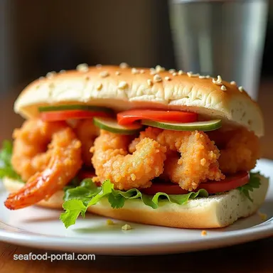 Authentic New Orleans Fried Shrimp Po Boy Sandwich Recipe