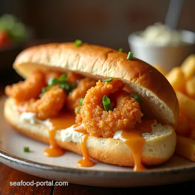 The Ultimate Crispy Shrimp Poboy Recipe with Zesty Creole Mayo Recipe Card