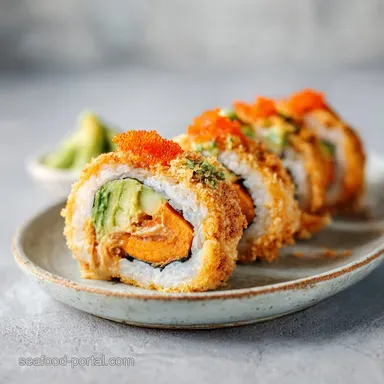 Sweet Potato Sushi Roll for 4 Servings: Crispy and Creamy Recipe Card