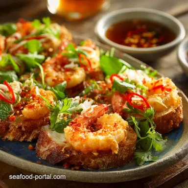 Authentic Vietnamese Shrimp Toast Crispy Bouncy B&aacute;nh M&igrave; Chi&ecirc;n T&ocirc;m Recipe Card