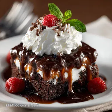 Chocolate Poke Cake: Ultimate Double Fudge Recipe with Whipped Cream Recipe Card