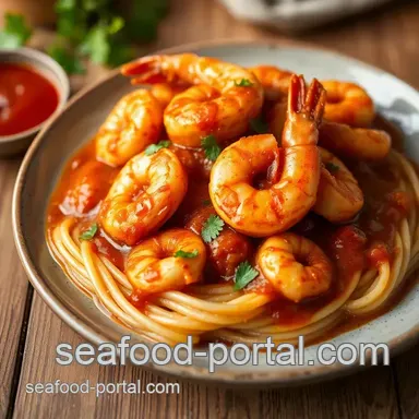 Sautéed Shrimp with Savory Cajun Sauce presentation