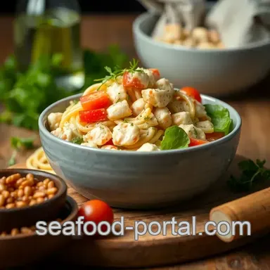 How to Make the Best Quick Crab Pasta Salad with Fresh Veggies Recipe Card