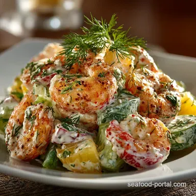UltraCreamy Shrimp Salad Recipe with Dill Celery Recipe Card