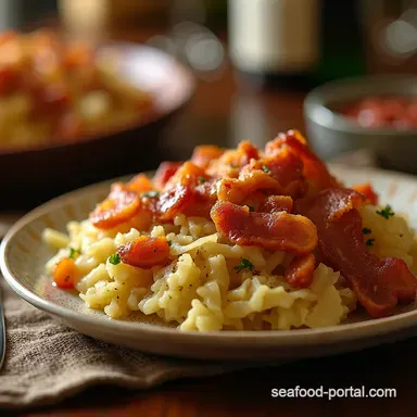 Easy Smoky Southern Fried Cabbage with Crispy Bacon Recipe Card