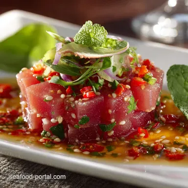 Tuna Tartare Recipe: Simple Ahi with Zesty Ginger-Soy Dressing