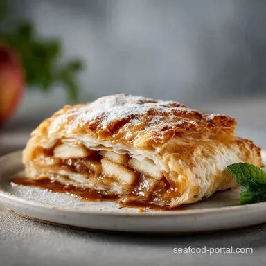 Apple Strudel: Crispy Baked with Puff Pastry