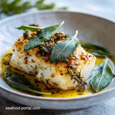 Easy Baked Halibut with Brown Butter in 20 Minutes Recipe Card