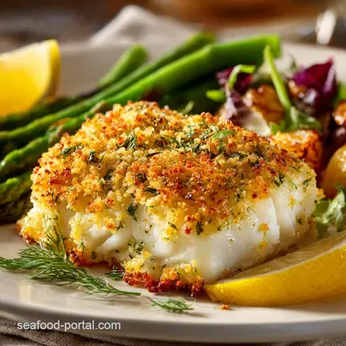 Baked Halibut Recipe: Easy Lemon-Dill with Crunchy Panko Recipe Card