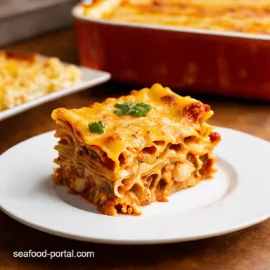 Easy Seafood Lasagna Recipe for Coastal Comfort Food Recipe Card