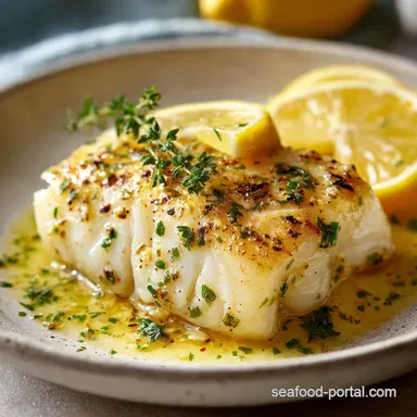 Baked Cod Recipe Easy with Garlic Butter for 4