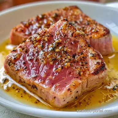 Easy Garlic Butter Tuna in 10 Minutes Recipe Card