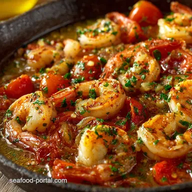 Garlic Shrimp and Tomato Sizzling 10Minute Mediterranean Dinner