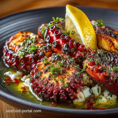 Tender Perfection Easy Greek Grilled Octopus Recipe Recipe Card