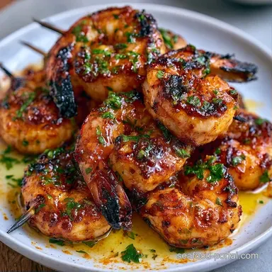 Grilled Shrimp Skewers with Garlic Butter Recipe Card
