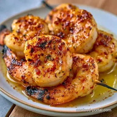 Grilled Shrimp Skewers with Garlic Butter
