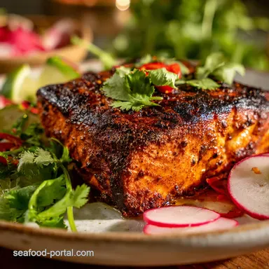 Easy Indian Spiced Salmon Recipe - Quick & Flavorful Recipe Card