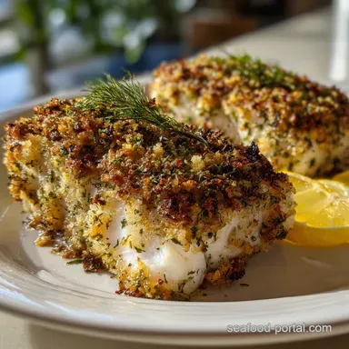 Oven Baked Rockfish: Lemon-Herb Crusted Tender
