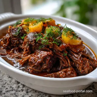 Mississippi Pot Roast: Velvety & Piquant Slow Cooker Meal Recipe Card