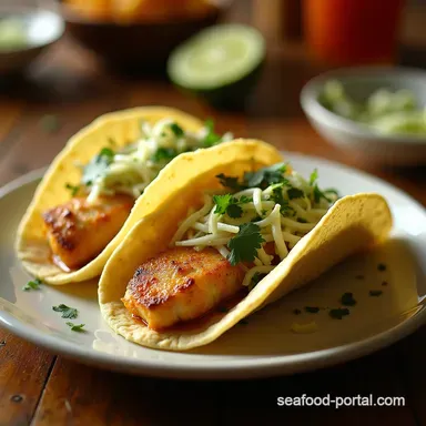 Easy Fish Tacos with Cilantro Lime Slaw 25Minute Dinner Recipe Card