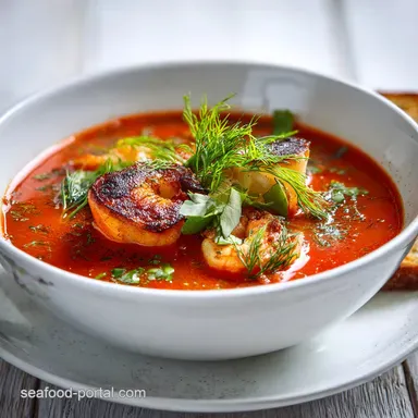 Easy Rustic Seafood Fennel Tomato Soup Ready in 30 Min Recipe Card