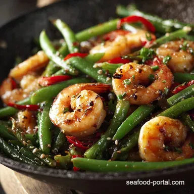 Shrimp and Green Beans Recipe: Easy 20-Minute Wok Stir Fry Recipe Card