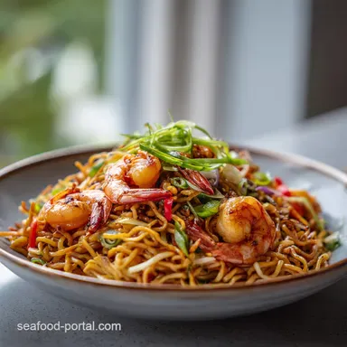 Shrimp Chow Mein: Authentic Stir Fry for 4 Servings