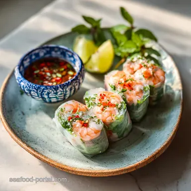 Shrimp Roll Recipe: Vietnamese Style for 4 Servings Recipe Card