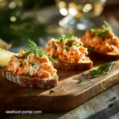 Salmon Spread Recipe: Zesty Smoked Salmon P&acirc;t&eacute; Ready in 60 Minutes Recipe Card