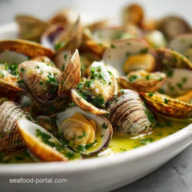 Easy Steamed Clams in Garlic Butter Ready in 25 Minutes Recipe Card