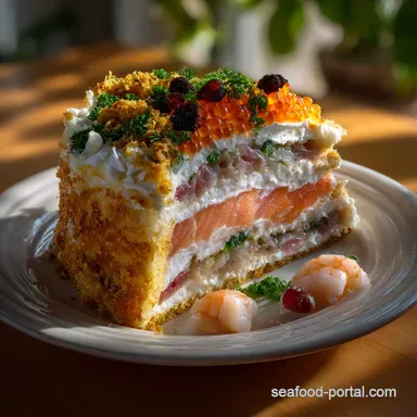 Easy Sushi Cake with Layers of: Stunning & Simple Seafood Recipe Card