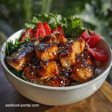 Easy Teriyaki Salmon Bowl in 50: Quick Glazed Fish Recipe Card