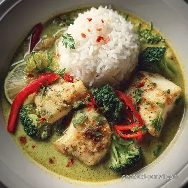 Easy Thai Green Curry Mahi Mahi Ready in 30 Min Recipe Card