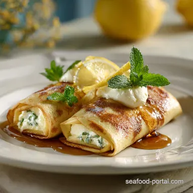 Easter Brunch Recipes: Zingy Lemon Ricotta Blintzes For A Crowd Recipe Card