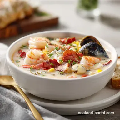 Seafood Chowder: Velvety Broth, Ready in 60 Minutes Recipe Card