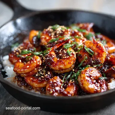 Korean Shrimp: Fiery Gochujang Glaze Ready in 30 Minutes Recipe Card