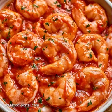Shrimp Tomato Sauce for 4 Servings Recipe Card