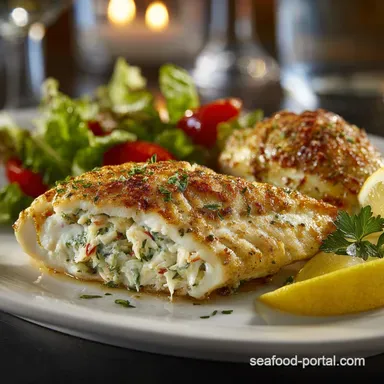 Flounder Stuffed with Crabmeat: Restaurant-Style Recipe Ready in 40 Minutes Recipe Card