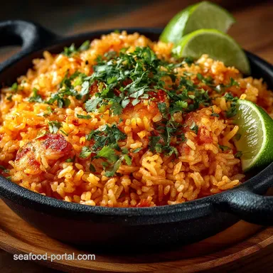 Authentic Mexican Rice Fluffy Arroz Rojo with Blended Tomato Base Recipe Card