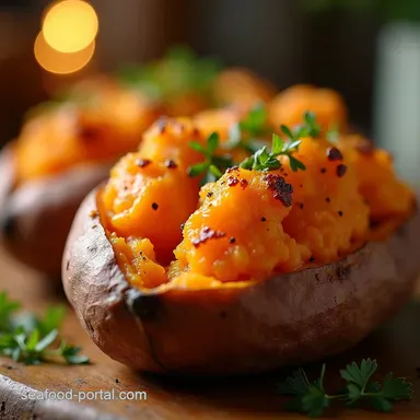 The Best Baked Sweet Potato Recipe Fluffy Easy Oven Method Recipe Card