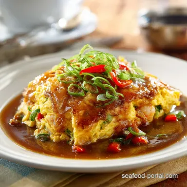 Shrimp Egg Foo Young: Fluffy Omelette with Rich Gravy Recipe Card