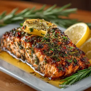 The Perfect Foolproof LemonHerb Oven Baked Salmon Recipe Recipe Card