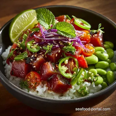 Tuna Poke Bowl Recipe: Fresh, Fast, and Easy Ahi Poke at Home Recipe Card