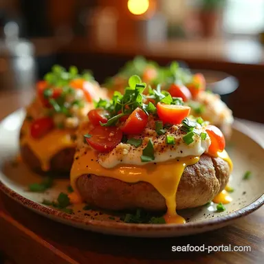 Fully Loaded Jacket Potatoes Comfort Food Bomb Recipe Card