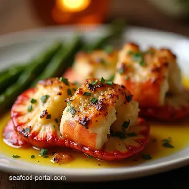 Simple Baked Lobster Tails with GarlicHerb Butter Juicy Tender Recipe Card