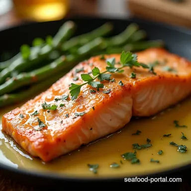 Garlic Butter Salmon PanSeared Perfection in Minutes Recipe Card