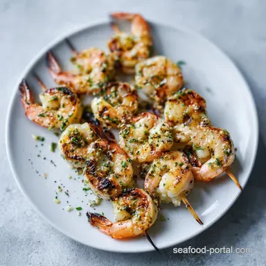 Grilled Shrimp Skewers in 21 Minutes for 4 Servings Recipe Card