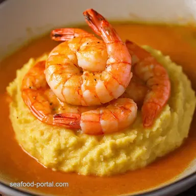 Creamy Garlic Shrimp Over Mashed Easy Weeknight Dinner Recipe Card