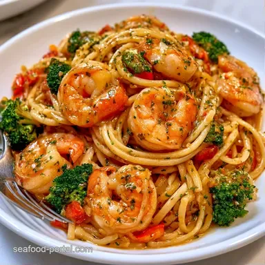 Garlic Butter Shrimp Pasta in 25 Minutes Recipe Card