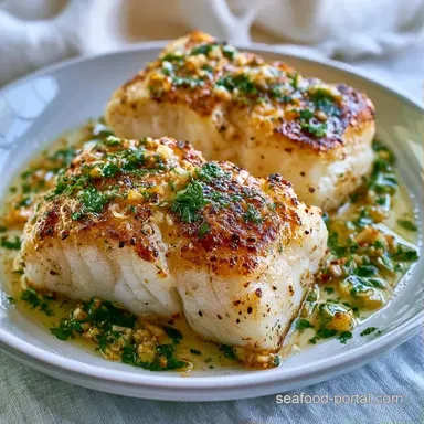 Garlic Herb Grilled Cod for 4 Servings Recipe Card